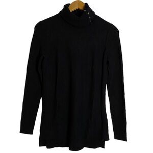 Calvin Klein Jeans Black Long Sleeve Knit Turtleneck Sweater Small S